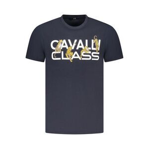 Cavalli Class Blue Cotton Men Men's T-Shirt